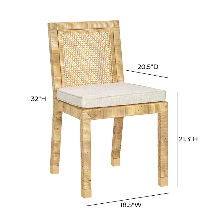 Amara Cream Contract-Grade Linen Dining Chair - Dream Home Furniture & Mattress (Waite Park, MN)