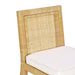 Amara Rattan &amp; Cream Contract-Grade Linen Stool - Dream Home Furniture & Mattress (Waite Park, MN)
