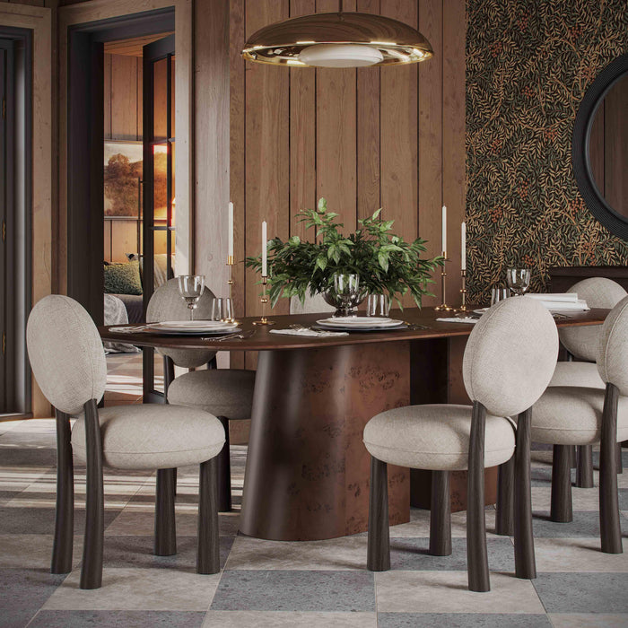 Sulley Cream Performance Chenille Dining Chair - Dream Home Furniture & Mattress (Waite Park, MN)
