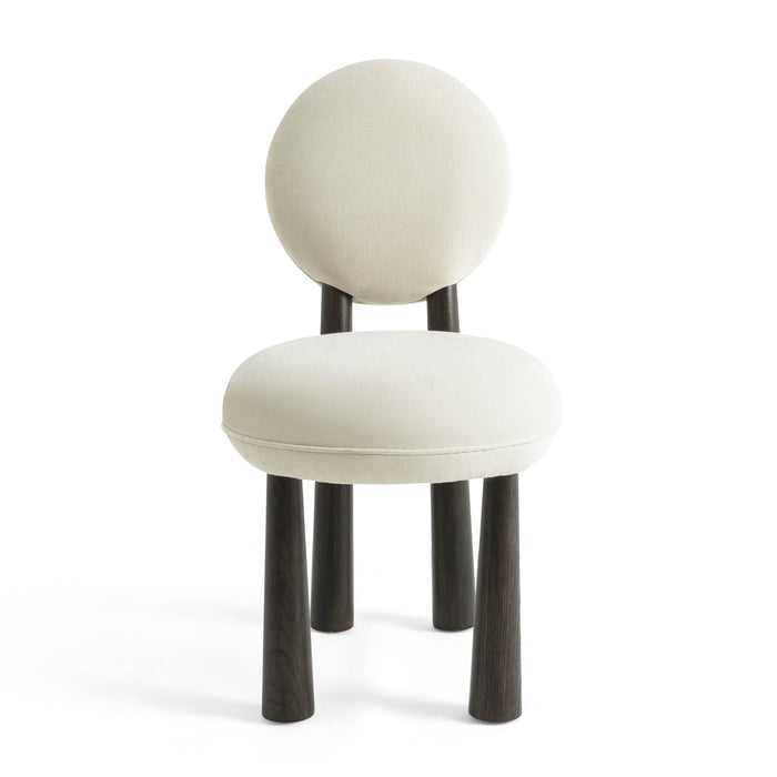 Sulley Cream Performance Chenille Dining Chair - Dream Home Furniture & Mattress (Waite Park, MN)