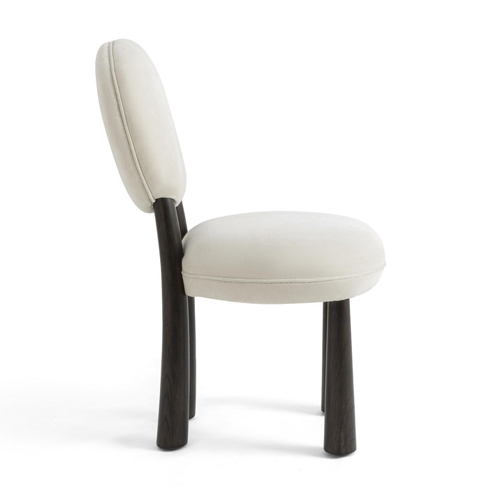Sulley Cream Performance Chenille Dining Chair - Dream Home Furniture & Mattress (Waite Park, MN)