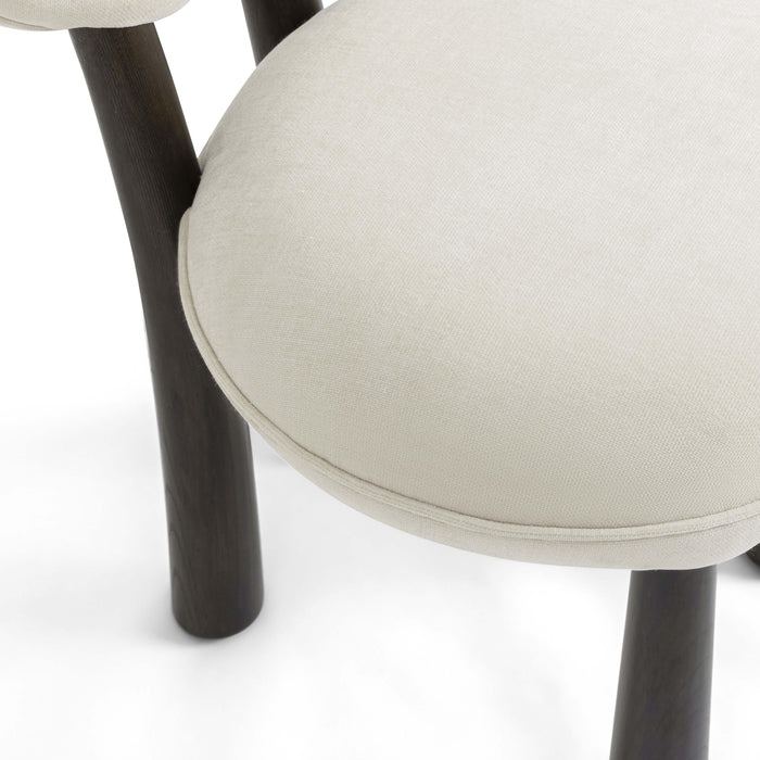 Sulley Cream Performance Chenille Dining Chair - Dream Home Furniture & Mattress (Waite Park, MN)