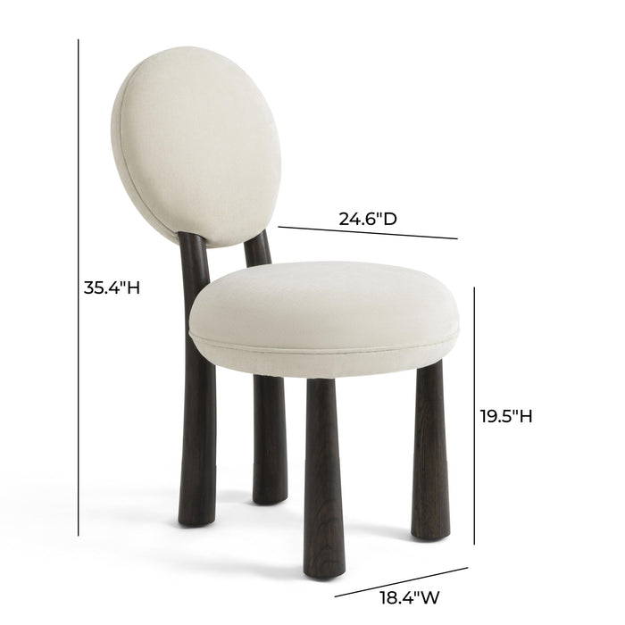 Sulley Cream Performance Chenille Dining Chair - Dream Home Furniture & Mattress (Waite Park, MN)