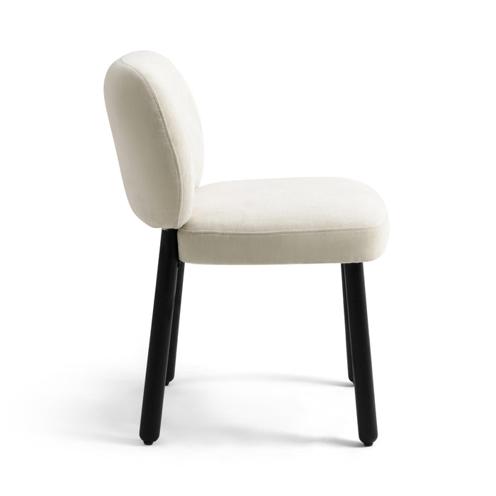 Foxy Cream Performance Basketweave Chenille Dining Chair