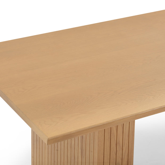 Chelsea 79" Natural Oak Wood Rectangular Dining Table