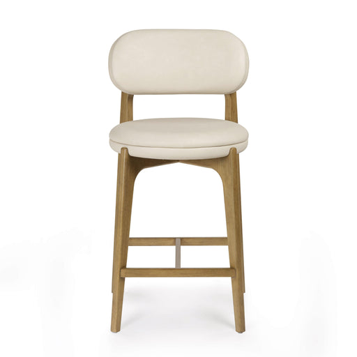 Carnation Cream Performance Vegan Leather Counter Stool - Dream Home Furniture & Mattress (Waite Park, MN)