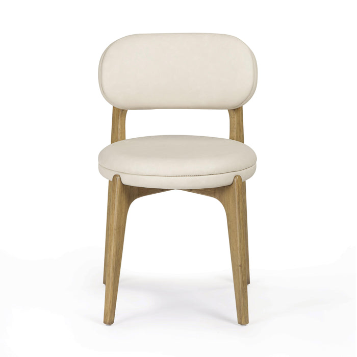 Carnation Cream Performance Vegan Leather Dining Chair - Dream Home Furniture & Mattress (Waite Park, MN)