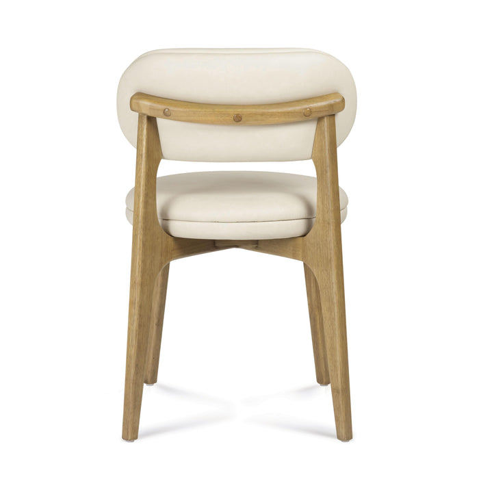 Carnation Cream Performance Vegan Leather Dining Chair - Dream Home Furniture & Mattress (Waite Park, MN)