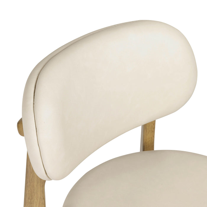 Carnation Cream Performance Vegan Leather Dining Chair - Dream Home Furniture & Mattress (Waite Park, MN)
