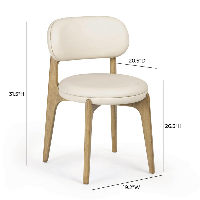 Carnation Cream Performance Vegan Leather Dining Chair - Dream Home Furniture & Mattress (Waite Park, MN)