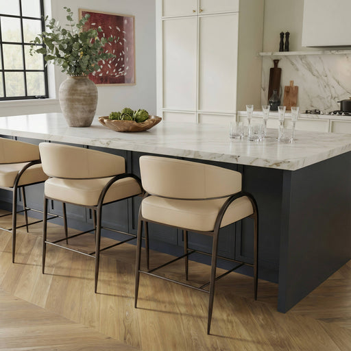 Tatum Performance Vegan Leather Counter Stool - Dream Home Furniture & Mattress (Waite Park, MN)