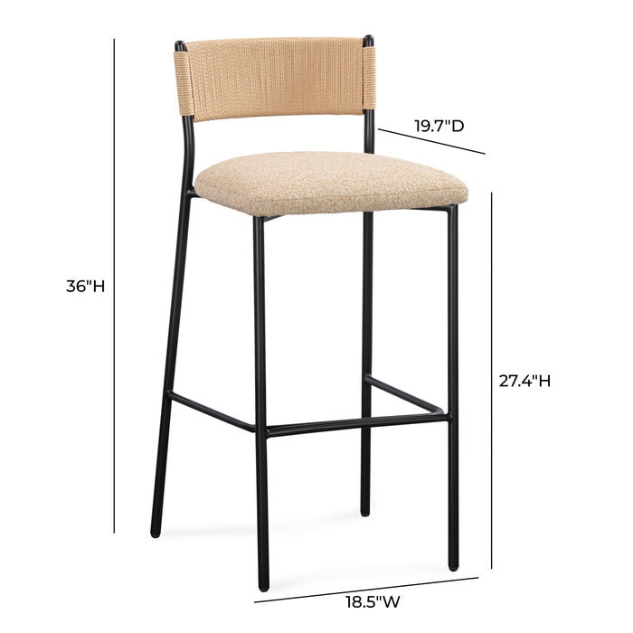 Celine Performance Boucle Stool - Dream Home Furniture & Mattress (Waite Park, MN)