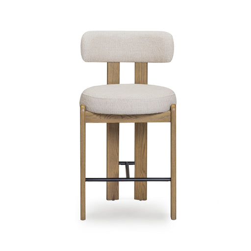 Odessa Cream Performance Fabric Counter Stool - Dream Home Furniture & Mattress (Waite Park, MN)