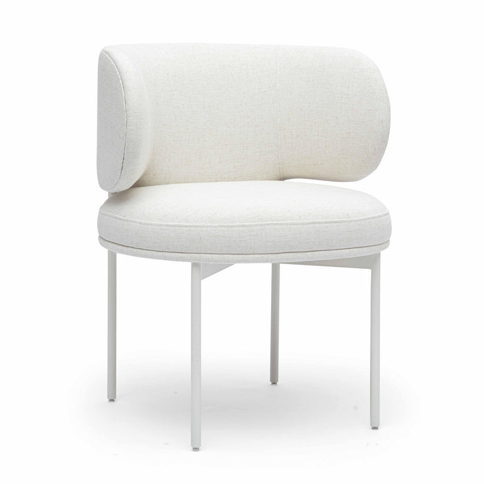 Maureen Cream Performance Upcycled Linen Dining Chair - Dream Home Furniture & Mattress (Waite Park, MN)