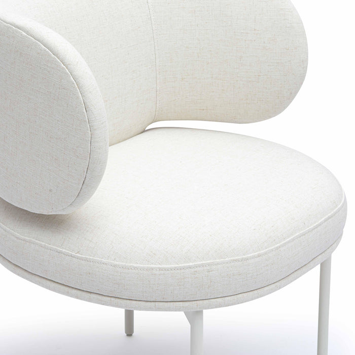Maureen Cream Performance Upcycled Linen Dining Chair - Dream Home Furniture & Mattress (Waite Park, MN)