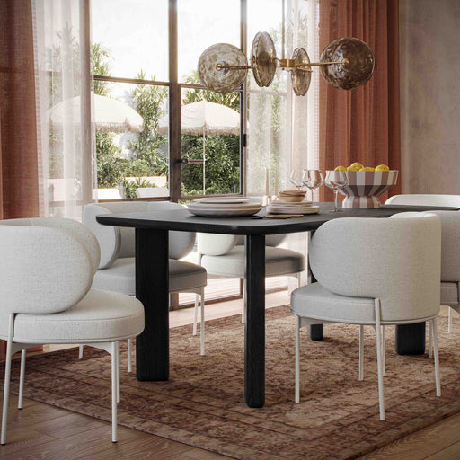 Maureen Cream Performance Upcycled Linen Dining Chair - Dream Home Furniture & Mattress (Waite Park, MN)