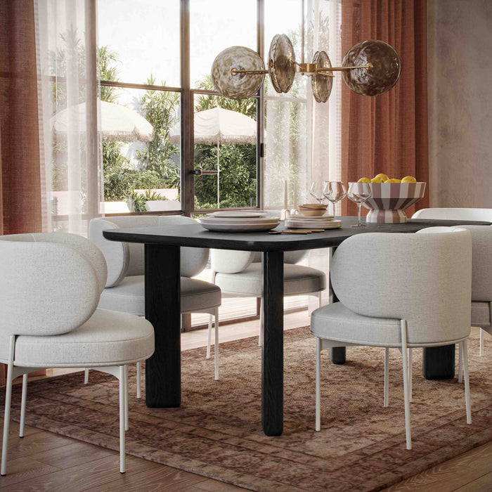 Maureen Cream Performance Upcycled Linen Dining Chair - Dream Home Furniture & Mattress (Waite Park, MN)