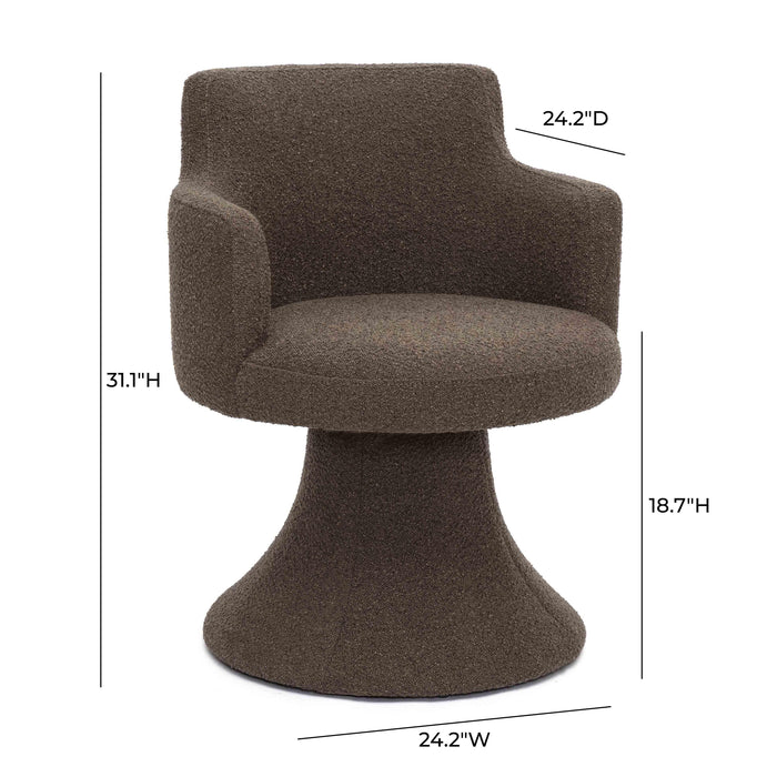 Jeffree Performance Boucle Swivel Dining Chair - Dream Home Furniture & Mattress (Waite Park, MN)