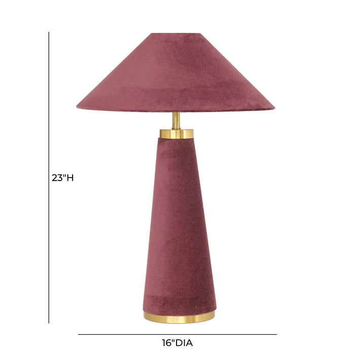 Graham Velvet Table Lamp - Dream Home Furniture & Mattress (Waite Park, MN)