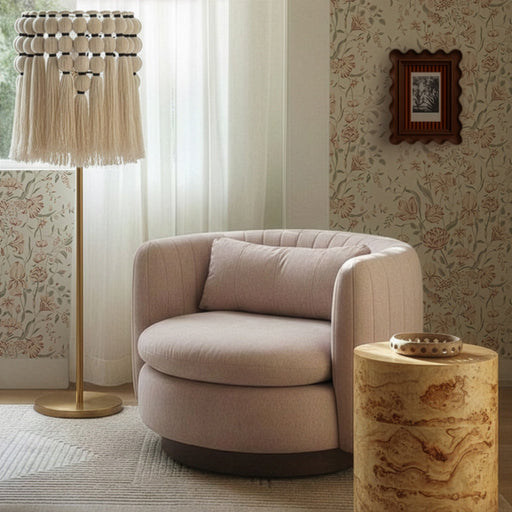Tutu Cream Cotton Tasseled Floor Lamp - Dream Home Furniture & Mattress (Waite Park, MN)