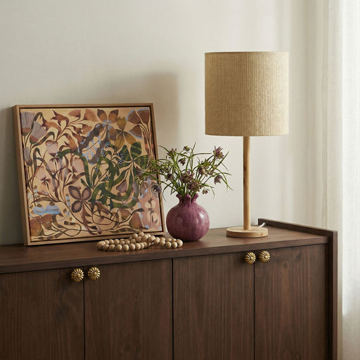 Lamia Natural Burl and Raffia Contract-Grade Table Lamp - Dream Home Furniture & Mattress (Waite Park, MN)