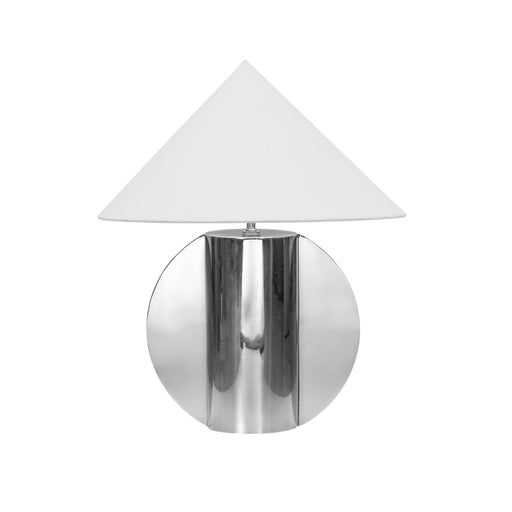 Geo Semi-Circled Chrome Table Lamp - Dream Home Furniture & Mattress (Waite Park, MN)