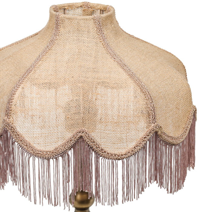 Buchanan Jute Fringed Scalloped Table Lamp - Dream Home Furniture & Mattress (Waite Park, MN)