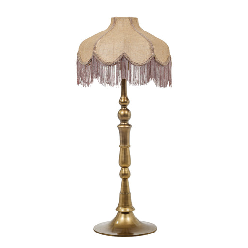 Buchanan Jute Fringed Scalloped Table Lamp - Dream Home Furniture & Mattress (Waite Park, MN)