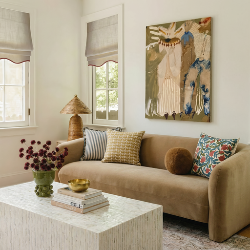 Coco Natural Coconut Fiber Pointed Table Lamp - Dream Home Furniture & Mattress (Waite Park, MN)