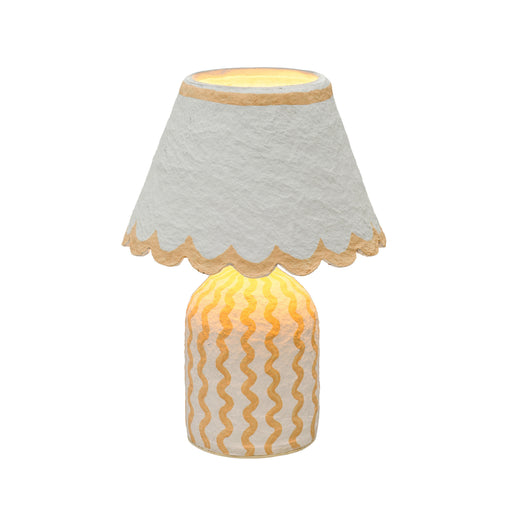 Blum Scalloped Cotton Mache Table Lamp - Dream Home Furniture & Mattress (Waite Park, MN)