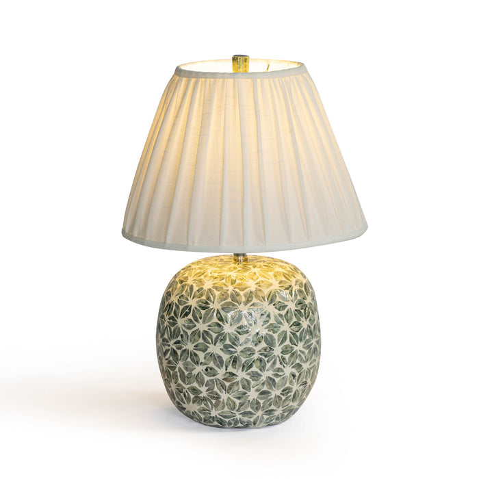Yaya Green Capiz Shell Table Lamp - Dream Home Furniture & Mattress (Waite Park, MN)