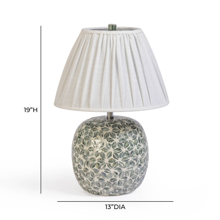 Yaya Green Capiz Shell Table Lamp - Dream Home Furniture & Mattress (Waite Park, MN)
