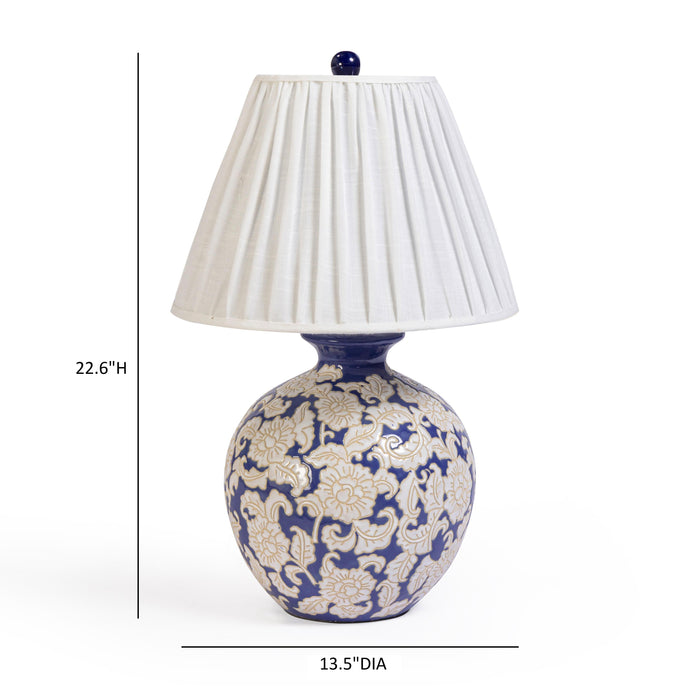 Diana Blue &amp; White Table Lamp