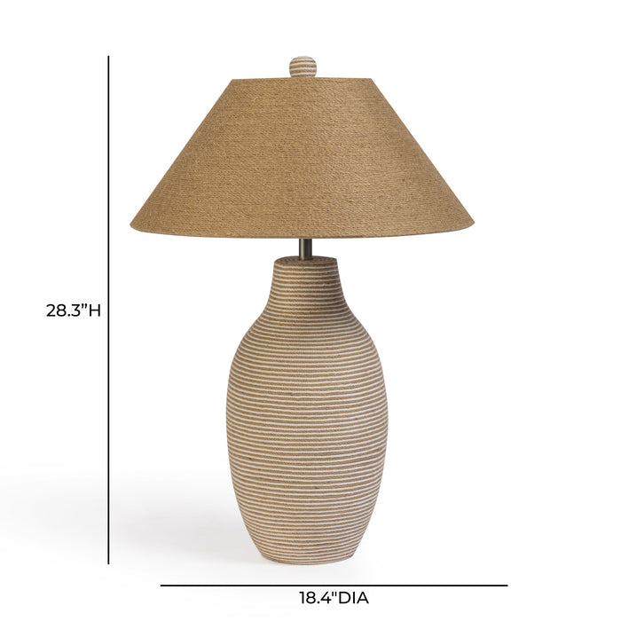 Tanga Natural Jute and Cotton Table Lamp - Dream Home Furniture & Mattress (Waite Park, MN)
