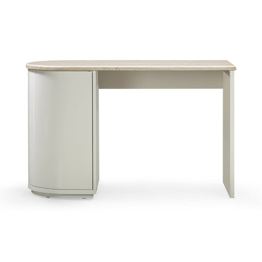 Marlene 47" Cream Faux Travertine Vanity Desk - Dream Home Furniture & Mattress (Waite Park, MN)