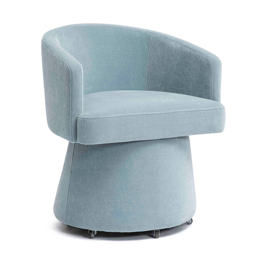 Kristen Upcycled Contract-Grade Chenille Rolling Desk Chair - Dream Home Furniture & Mattress (Waite Park, MN)