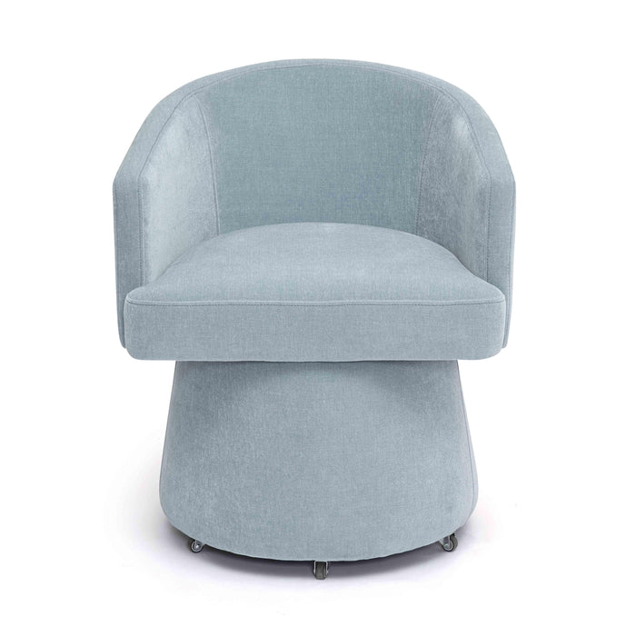 Kristen Upcycled Contract-Grade Chenille Rolling Desk Chair