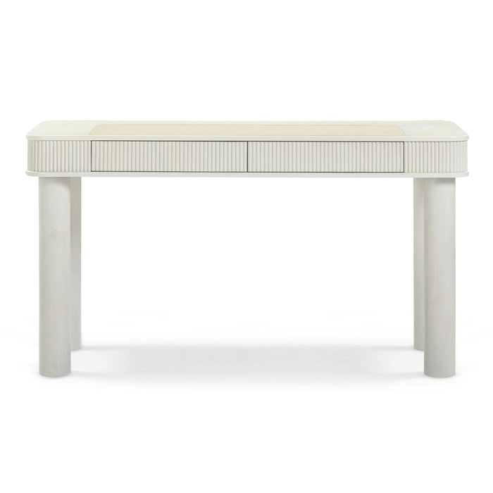 Sarah 55" Cream 2-Drawer Executive Work Desk