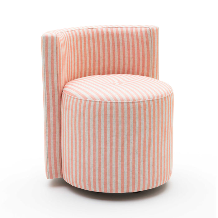 Alyssa Striped Performance Linen Rolling Desk Chair - Dream Home Furniture & Mattress (Waite Park, MN)