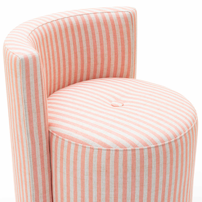 Alyssa Striped Performance Linen Rolling Desk Chair - Dream Home Furniture & Mattress (Waite Park, MN)