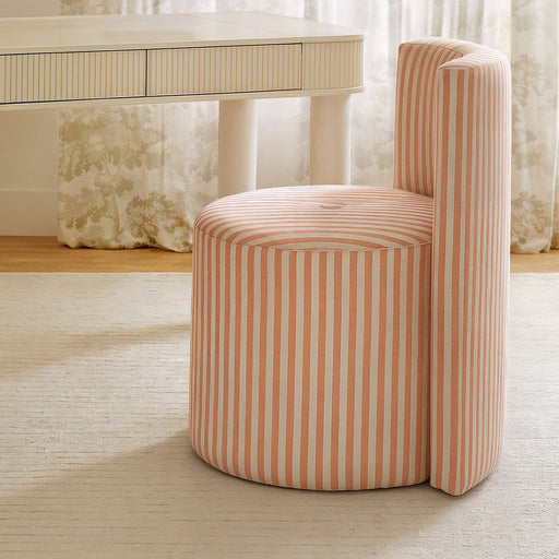 Alyssa Striped Performance Linen Rolling Desk Chair - Dream Home Furniture & Mattress (Waite Park, MN)