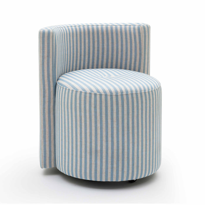 Alyssa Striped Performance Linen Rolling Desk Chair - Dream Home Furniture & Mattress (Waite Park, MN)