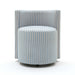 Alyssa Striped Performance Linen Rolling Desk Chair - Dream Home Furniture & Mattress (Waite Park, MN)