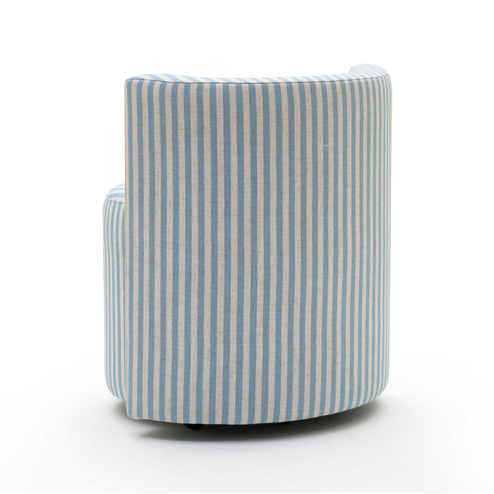 Alyssa Striped Performance Linen Rolling Desk Chair - Dream Home Furniture & Mattress (Waite Park, MN)