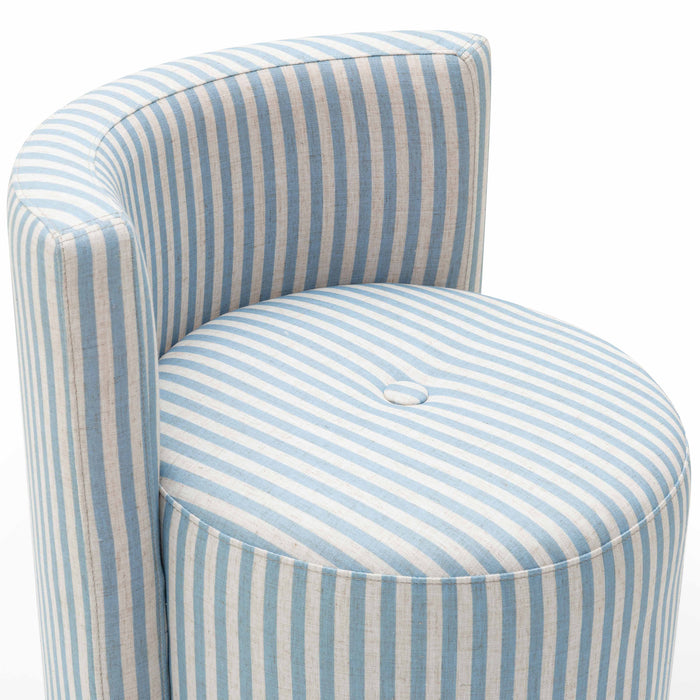 Alyssa Striped Performance Linen Rolling Desk Chair - Dream Home Furniture & Mattress (Waite Park, MN)