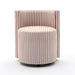 Alyssa Striped Performance Linen Rolling Desk Chair - Dream Home Furniture & Mattress (Waite Park, MN)