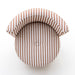 Alyssa Striped Performance Linen Rolling Desk Chair - Dream Home Furniture & Mattress (Waite Park, MN)