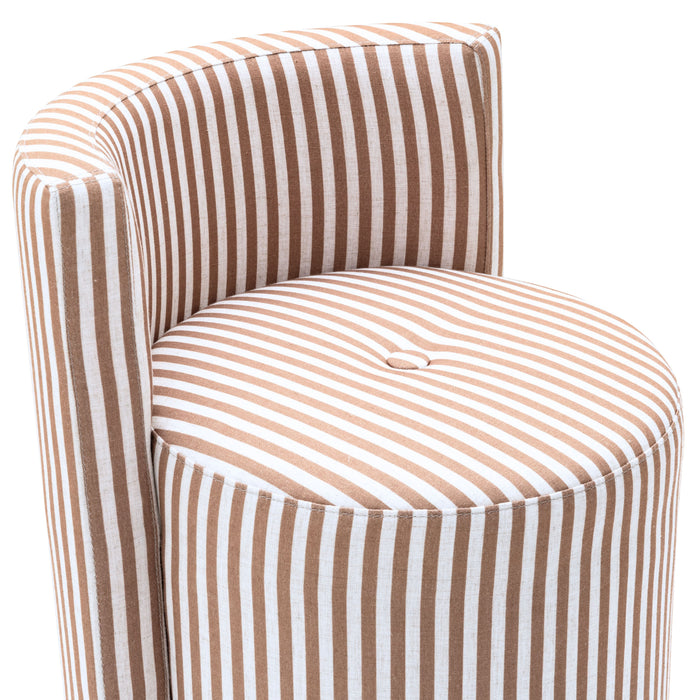 Alyssa Striped Performance Linen Rolling Desk Chair - Dream Home Furniture & Mattress (Waite Park, MN)