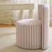 Alyssa Striped Performance Linen Rolling Desk Chair - Dream Home Furniture & Mattress (Waite Park, MN)