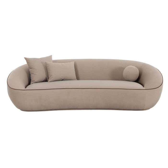 Jenny 98.5" Taupe Performance Faux Mohair Sofa